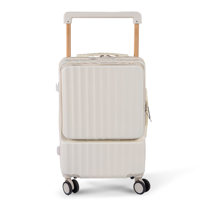 SGG Trolley Bagagage z pięcioma kółkami, duża pojemność, przednie otwór, solidny, cichy, modny bagaż podróżny